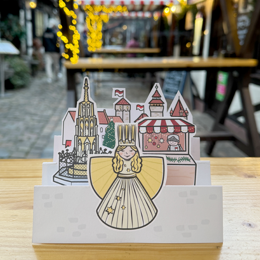 Weihnachtliche Nürnberg Faltstadt Handwerkerhof